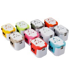 2 USB PORT UNIVERSAL TRAVEL ADAPTOR