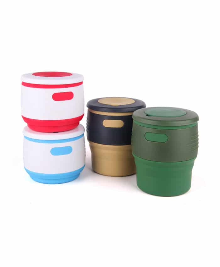 COLLAPSIBLE BPA FREE SILICONE COFFEE MUG