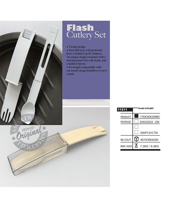 Flash Cutlery Set with Stylish Cap