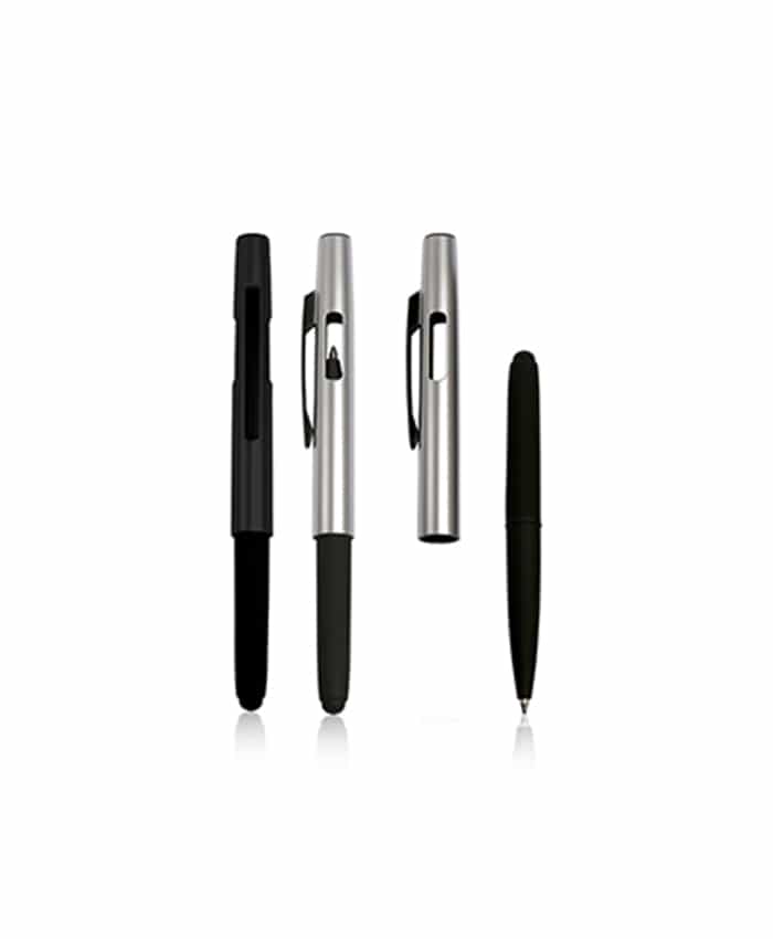 PLASTIC SOLID MATT 2 IN 1 STYLUS BALL PEN