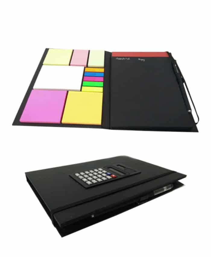 STICKY NOTEPAD SET WITH PEN & CALCULATOR