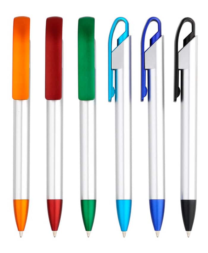 SILVER PLASTIC MATT METALLIC BALL PEN