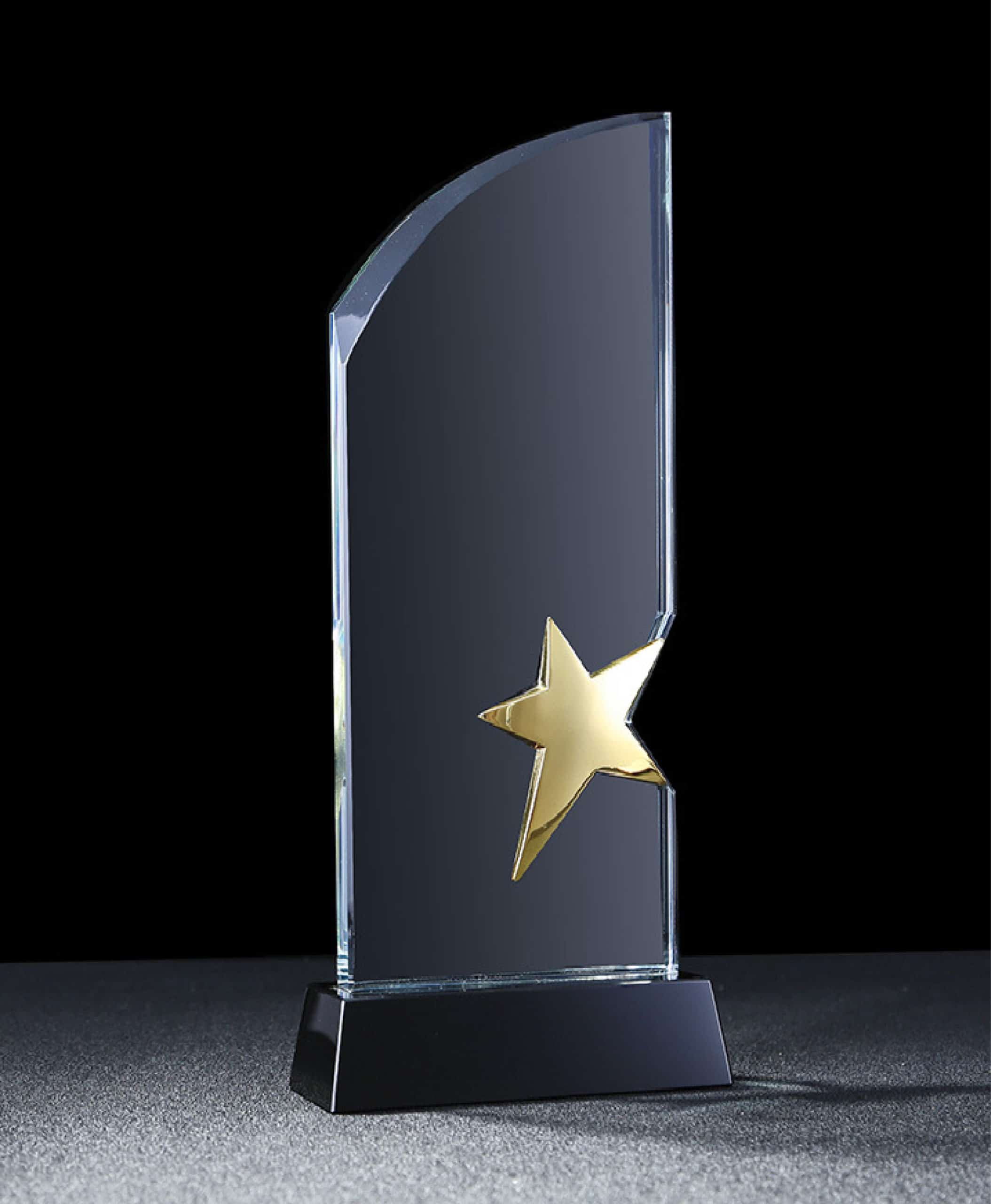 Classic Star Crystal Plaque and Trophy