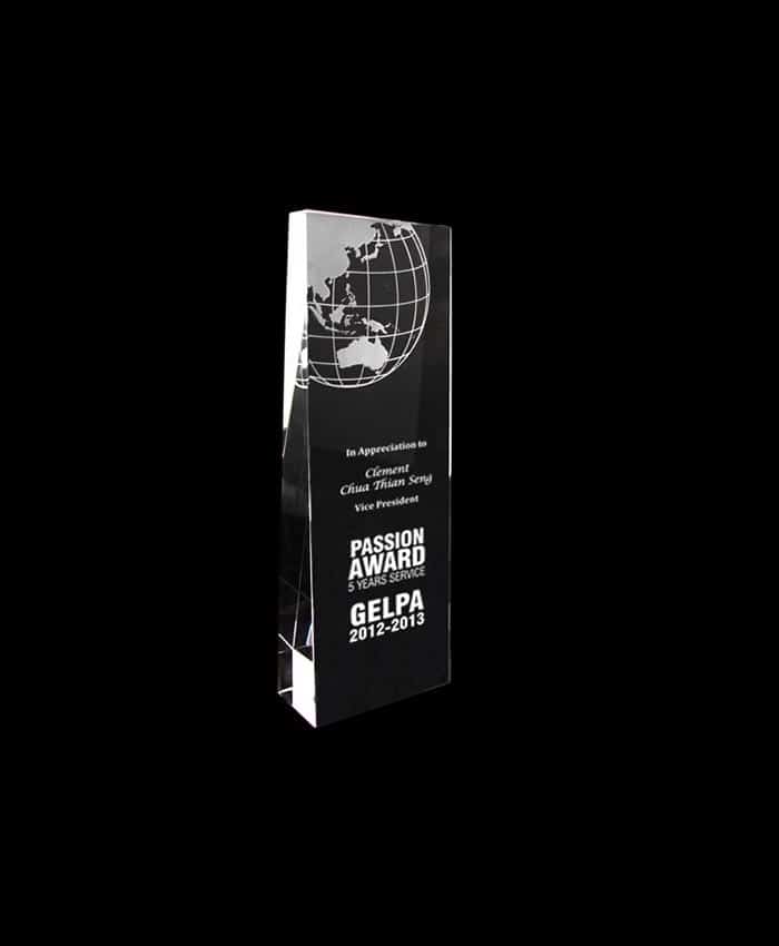 CORPORATE CRYSTAL AWARD TROPHY