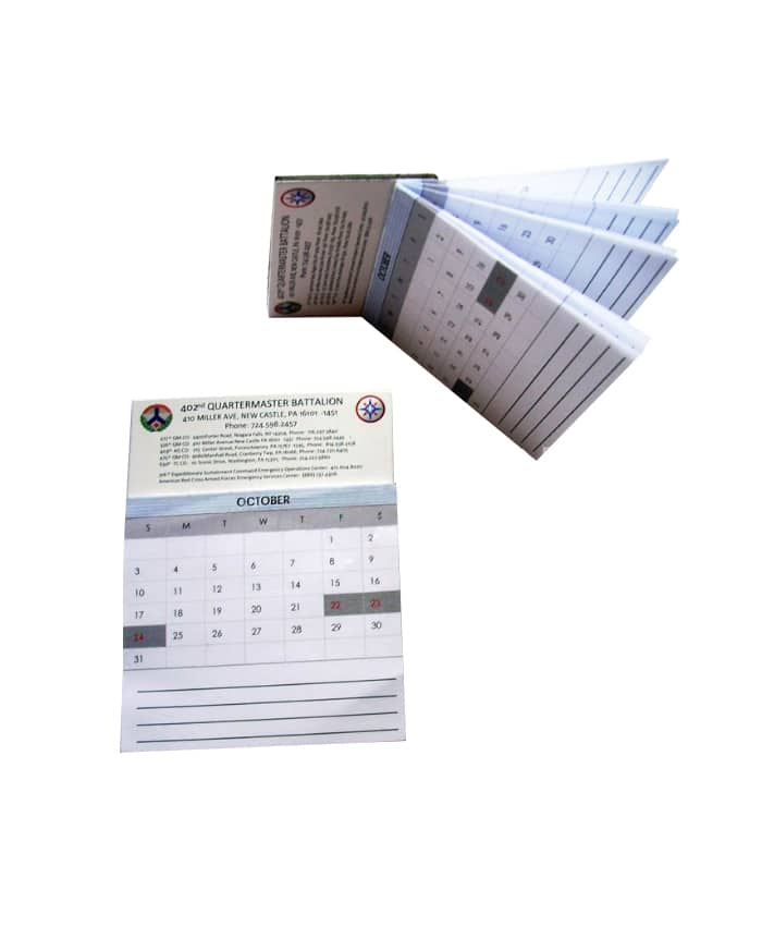 FRIDGE MAGNET CALENDAR & NOTEPAD