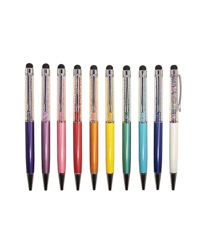 CRYSTAL METAL BALL PEN WITH I-STYLUS