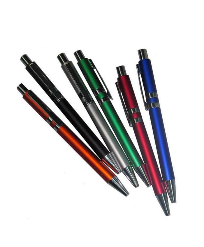 DARK COLOUR BALL PEN WITH SILVER CLIP