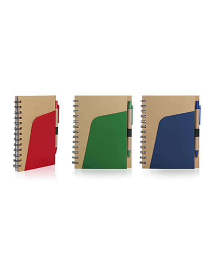 ECO NOTEBOOK WITH PEN AND POCKET