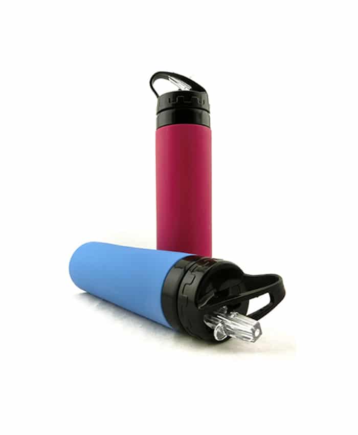 COLLAPSIBLE SILICONE SPORT WATER BOTTLE