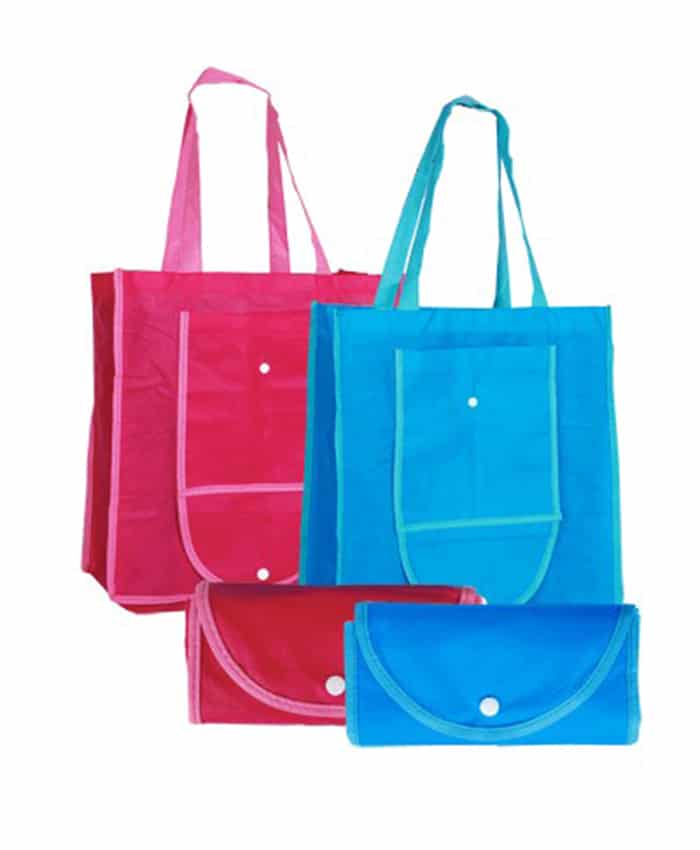 FOLDABLE SHOPPING BAG WITH BUTTON