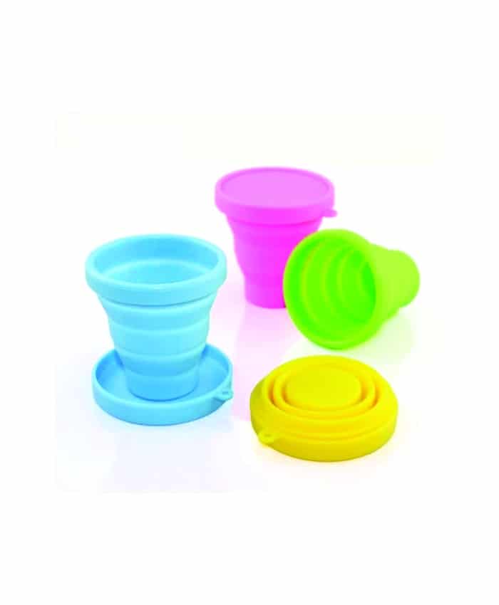 FOLDABLE SILICONE CUP WITH LID