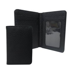 BLACK LEATHER WALLET NAME CARD HOLDER