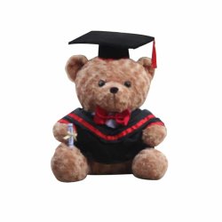 PLUSH SOFT TOY GRADUATION SITTING BEAR