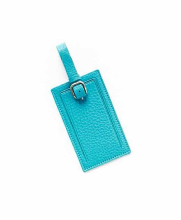 LEATHER MATERIAL LUGGAGE TAG WITH PRIVACY SHIELD