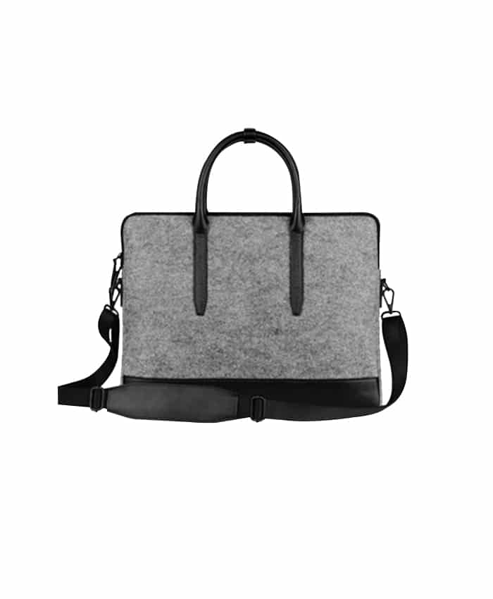 FELT LEATHER LAPTOP SLING BAG WITH STRAP