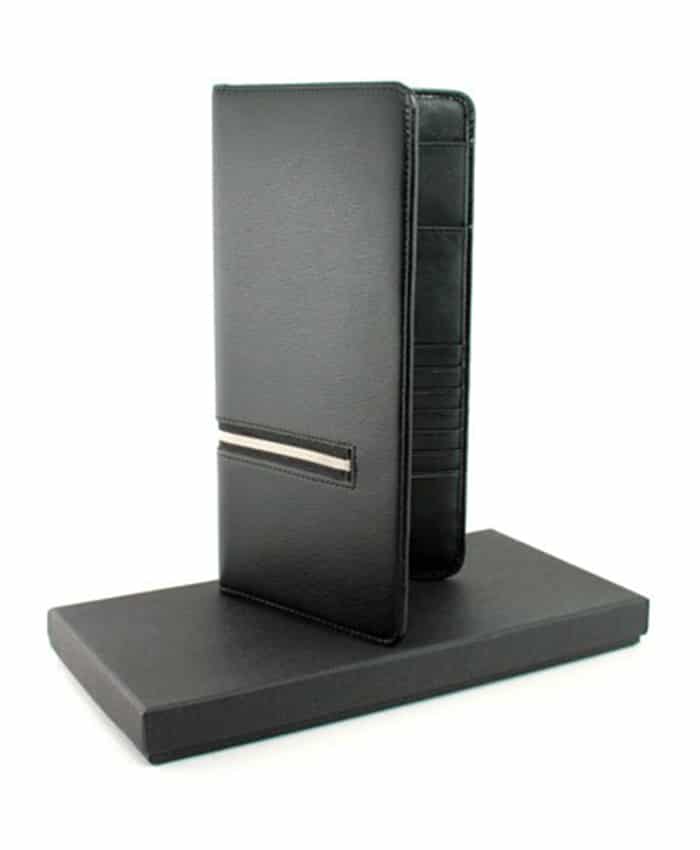 LEATHER TRAVEL ORGANISER (BLACK)