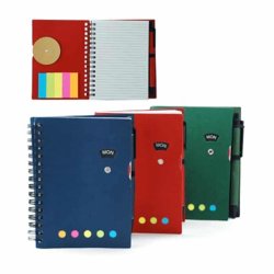 NOTEBOOK WITH POST IT PAD AND PEN