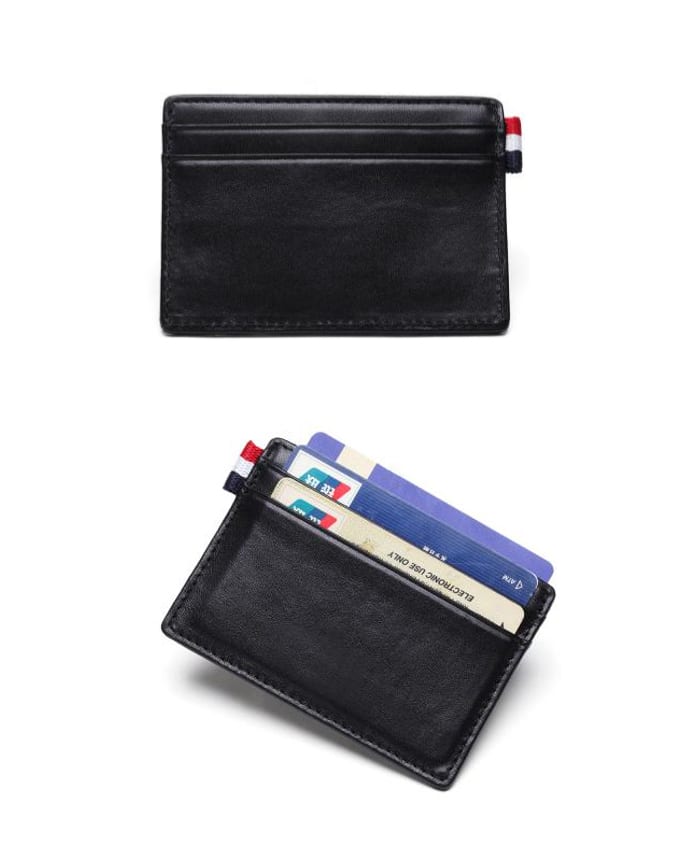 RFID Secure PU Leather Card Holder