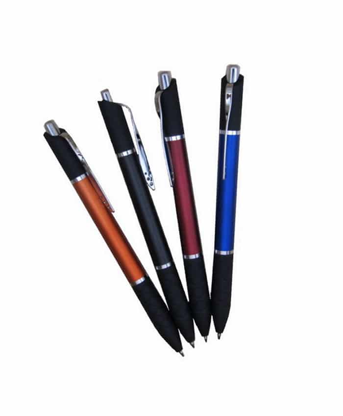 PLASTIC BALL PEN WITH METAL CLIP