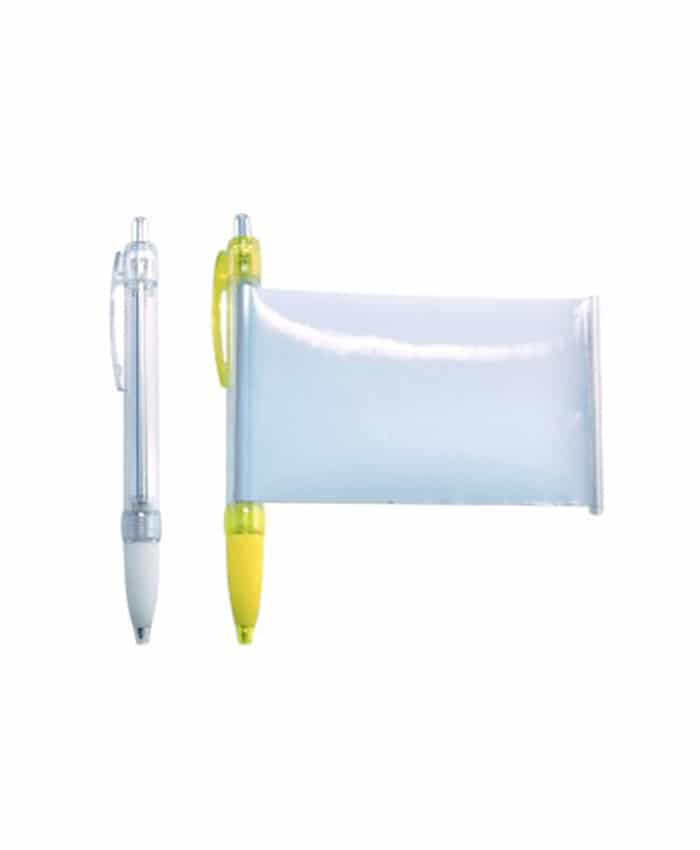 PLASTIC PEN WITH BANNER