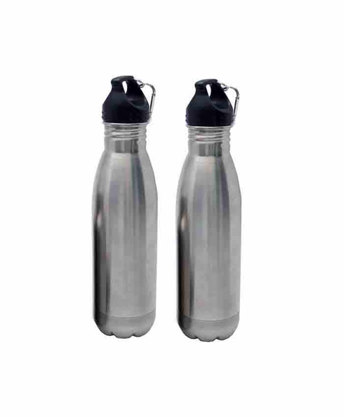 STAINLESS STEEL BOTTLE WITH CARABINER HOOK