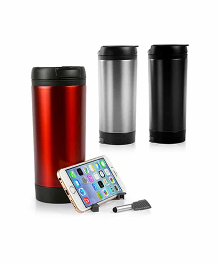 TUMBLER WITH PHONE STAND & STYLUS