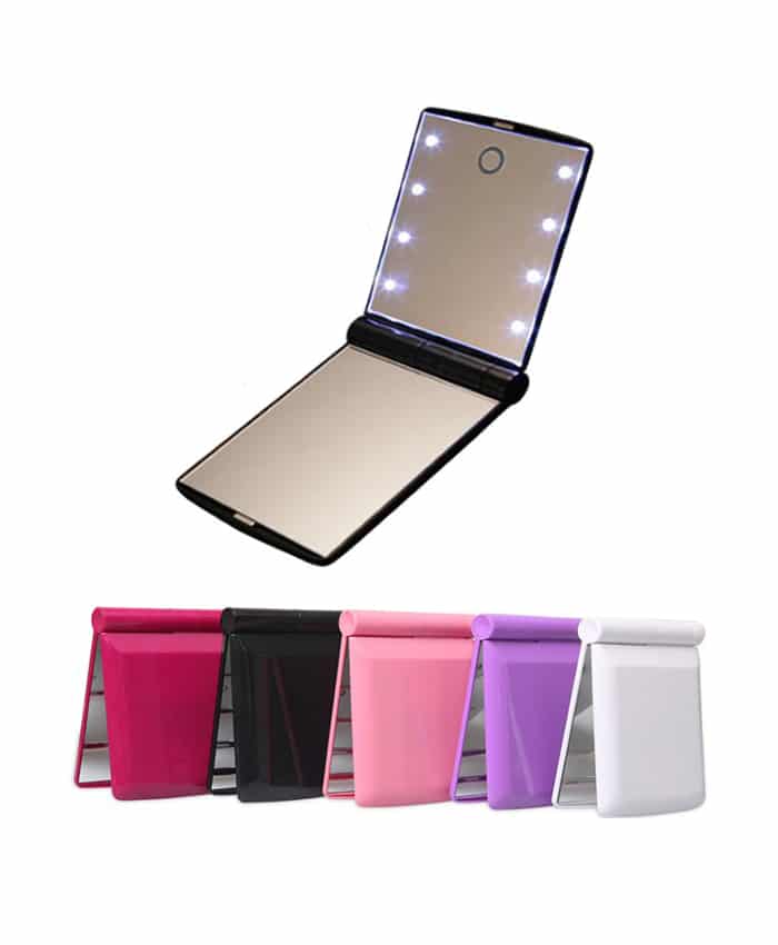 PORTABLE POCKET MIRROR WITH LED LIGHT