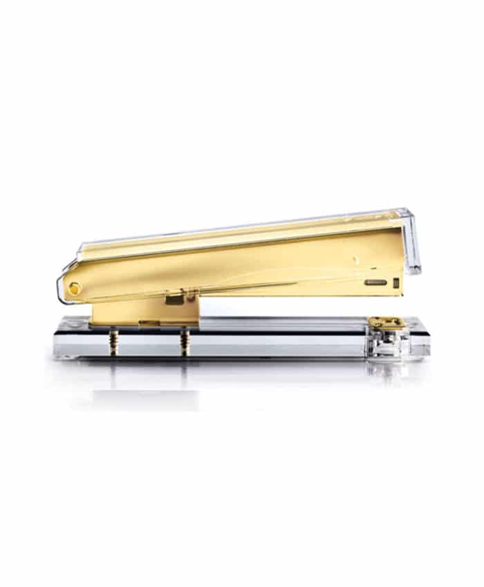 ACRYLIC GOLD STAPLER & TAPE DISPENSER