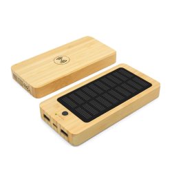 Eco Friendly Bamboo Solar Power Wireless Powerbank