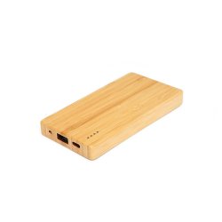 Eco Friendly Bamboo Wireless Charging Shell Powerbank