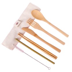 5pcs Bamboo Cutlery Set